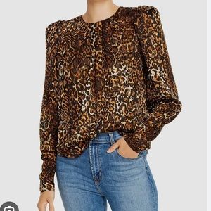 Ronny Kobo Leopard Print Top